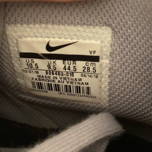 2018 Nike Air Force 1 High 07 LV8 Chenille Swoosh Grey Suede SZ 10.5| 806403-015 - Picture 7 of 7